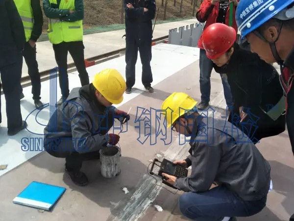 焊縫無損檢測現場