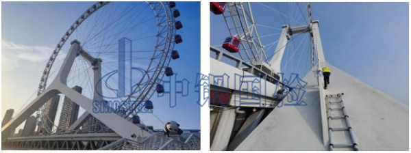 摩天輪拉索索力檢測(cè)圖