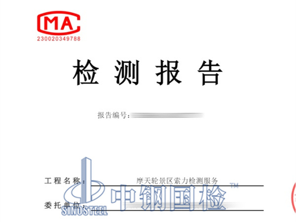 摩天輪拉索索力檢測報告